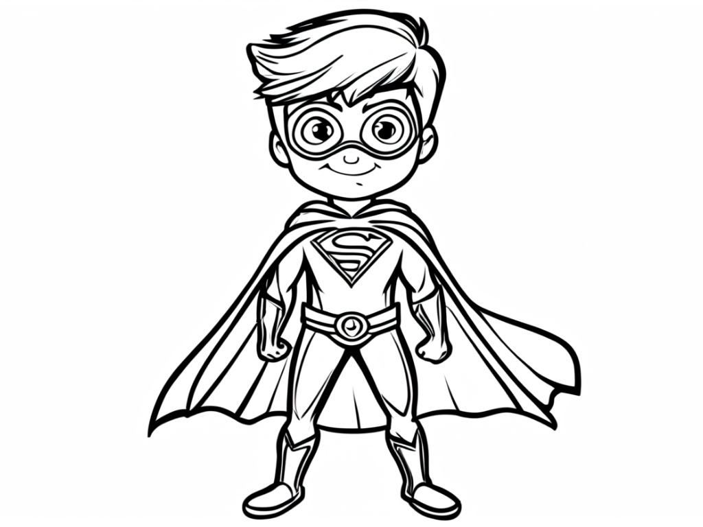 Superhero coloring page